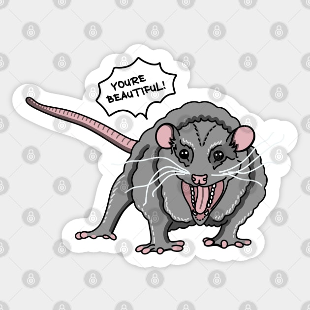 Happy Possum Sticker by Eyeballkid-